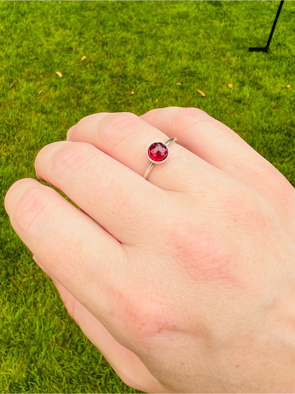 Pandora Sterling Silver (925) Solitaire Birthstone Ring - Approximately Size 6 - Picture 2 of 10